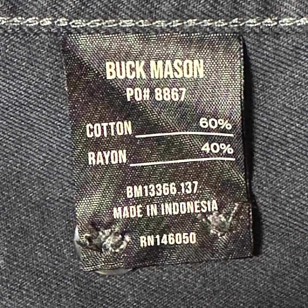 Buck Mason Draped Twill One Pocket Shirt Mens Size M Ironwood Black NWT - Picture 6 of 6